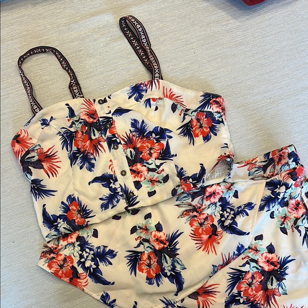 Rewind Multicolor Tropical Floral 2 Piece Set